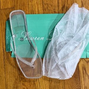Lauren Lorraine Sparkling Silver Sandals